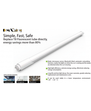 4FT G8 160Lm/W Intelligent LED Tube -15W